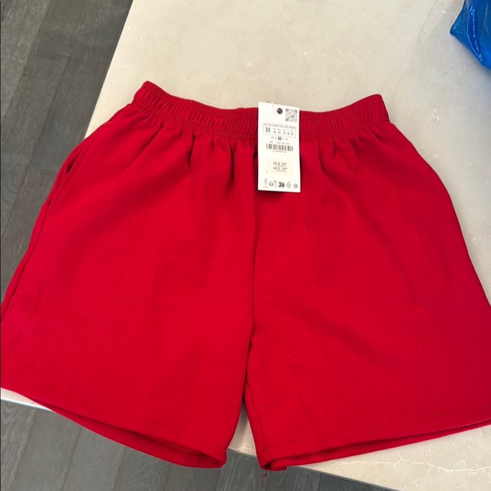 NWT || ZARA - Red Athletic Shorts
